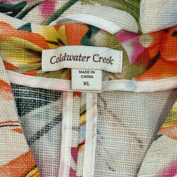 Coldwater Creek Vibrant Floral Jacket Size XL NWOT - Picture 3 of 9